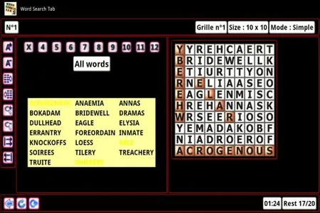 Word Search Tab Eval EN screenshot 0