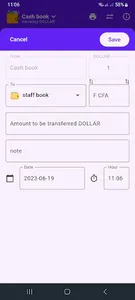 Cash book screenshot 2