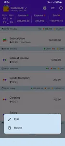Cash book screenshot 5