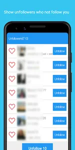 Unfollow and Follow users screenshot 1