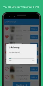 Unfollow and Follow users screenshot 2