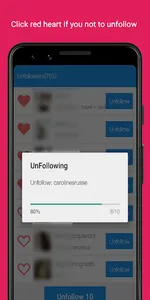 Unfollow and Follow users screenshot 3