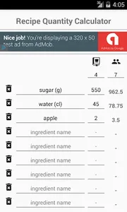 Recipe Quantity Calculator screenshot 1