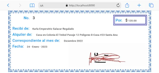 recibos de alquiler y valor screenshot 3