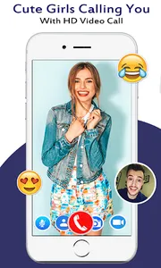 Girls Video Calling & Chat Sim screenshot 0