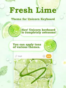 Fresh Lime Free Keyboard Theme screenshot 0