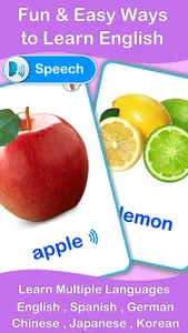 Fruits Cards : Learn English screenshot 1