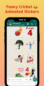 Funny Cricket Animated Sticker screenshot 0