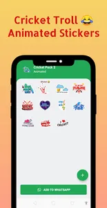 Funny Cricket Animated Sticker screenshot 3