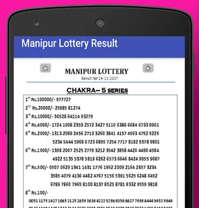 Manipur State Lottery Result screenshot 2