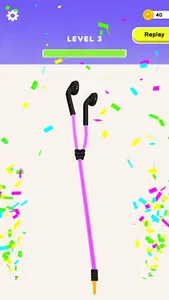 Messy Earphones 3D screenshot 3