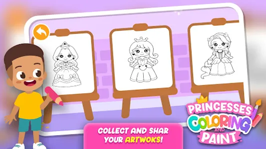 Princesses Coloring Paint Game screenshot 15