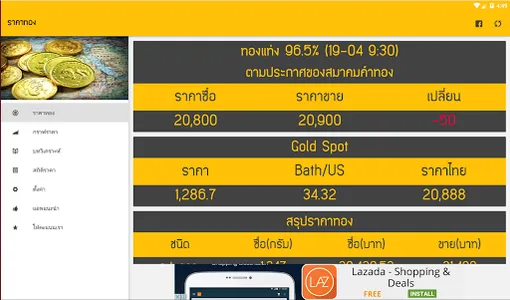 ราคาทองวันนี้ - goldprice screenshot 15