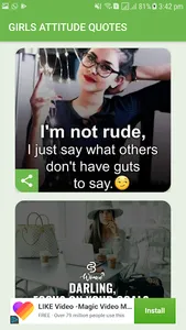 Girl attitude quotes pictures screenshot 3