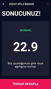 Vücut Kitle İndeksi screenshot 0
