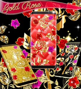 Gold rose live wallpaper screenshot 12