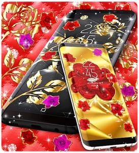 Gold rose live wallpaper screenshot 3