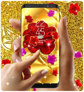 Gold rose live wallpaper screenshot 6