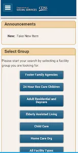 CDSS Facility Search screenshot 0