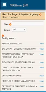 CDSS Facility Search screenshot 2