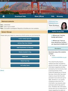 CDSS Facility Search screenshot 5