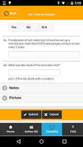 School IAQ Assessment Tool screenshot 2