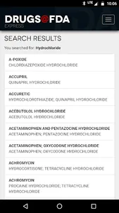 Drugs@FDA Express screenshot 1