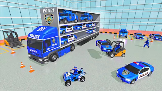 Police Vehicle Cargo Truck Sim screenshot 29