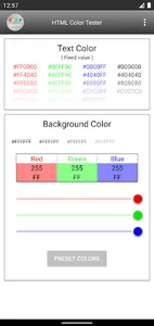 HTML Color Tester screenshot 0