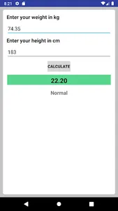 MyBMI screenshot 2
