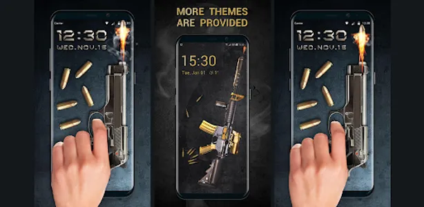 Cool Gun Shooting Lock Screen screenshot 5