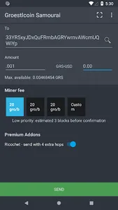 Groestlcoin Samourai screenshot 2