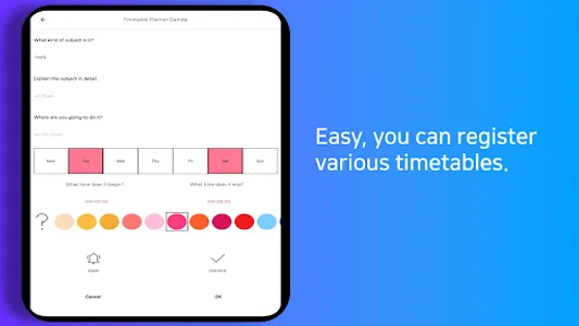 Planner Timetable with alarm f screenshot 14