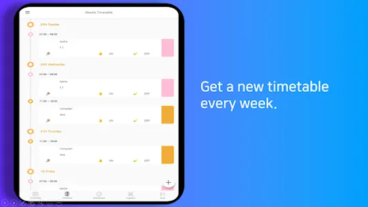 Planner Timetable with alarm f screenshot 15
