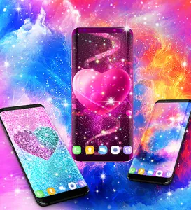 Glitter galaxy live wallpaper screenshot 13