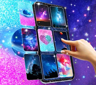 Glitter galaxy live wallpaper screenshot 14