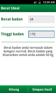 Kalkulator Sehat screenshot 1