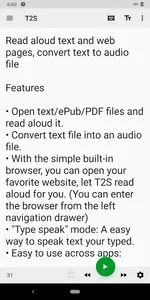 T2S: Text to Voice/Read Aloud screenshot 0