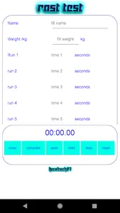 RAST (Anaerobic Sprint Test) screenshot 3