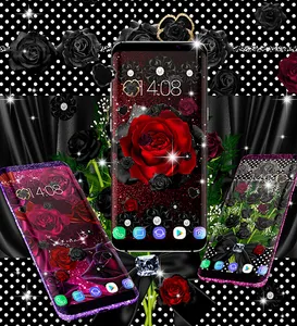 Black rose live wallpaper screenshot 15