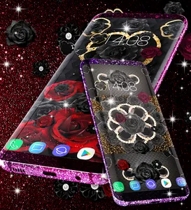 Black rose live wallpaper screenshot 5