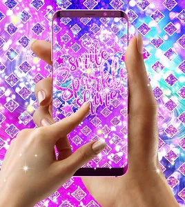 Purple glitter live wallpaper screenshot 1