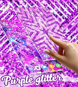 Purple glitter live wallpaper screenshot 3