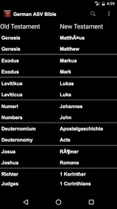 German English ASV Bible screenshot 0