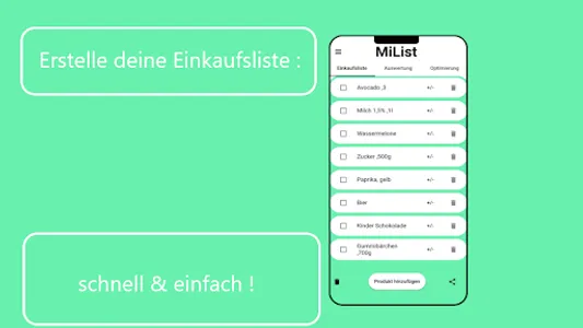 MiList - gesünder Einkaufen. screenshot 0