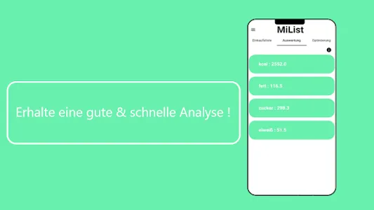 MiList - gesünder Einkaufen. screenshot 1