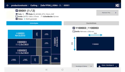 HOMAG productionAssist screenshot 4