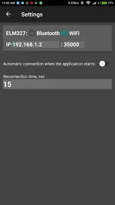 Terminal ELM327 Bluetooth WiFi screenshot 3