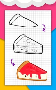 How to draw cute food by steps screenshot 10