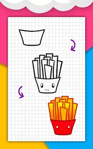 How to draw cute food by steps screenshot 11